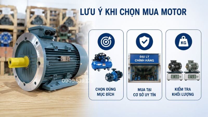 Những lưu ý quan trọng giúp chọn đúng motor phù hợp với nhu cầu sử dụng