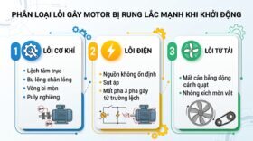 Phân loại lỗi gây motor bị rung lắc mạnh khi khởi động.