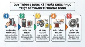 Quy trình 5 bước kỹ thuật khắc phục triệt để thắng từ không đóng.