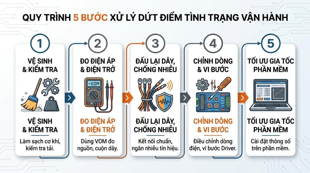 Quy trình 5 bước xử lý dứt điểm tình trạng vận hành.