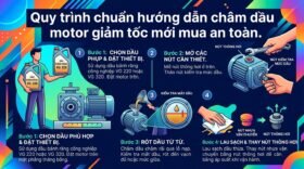 Quy trình chuẩn hướng dẫn châm dầu motor giảm tốc mới mua an toàn.