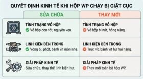 Quyết định kinh tế khi hộp WP chạy bị giật cục.