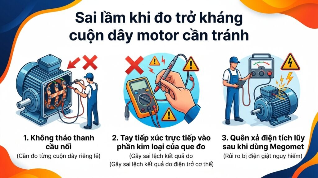 Sai lầm khi đo trở kháng cuộn dây motor cần tránh