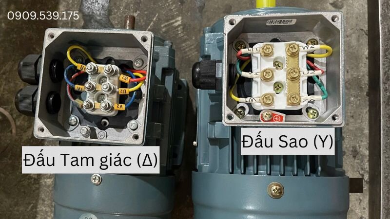 Sơ đồ đấu dây động cơ điện 3 pha bằng thanh đồng