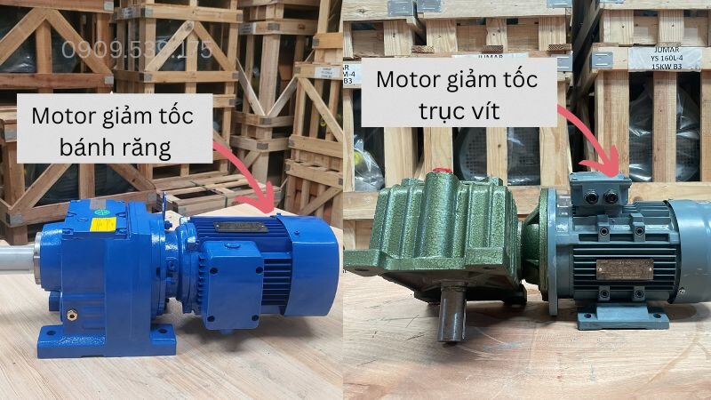 So sánh khả năng tự hãm và tải trọng dòng motor giảm tốc