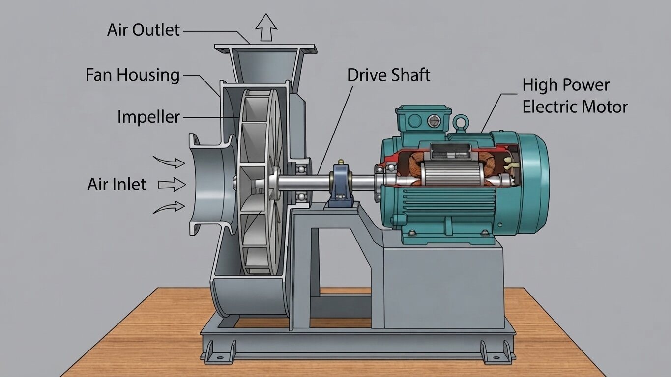 Structure of Air blowers above 3.7kW