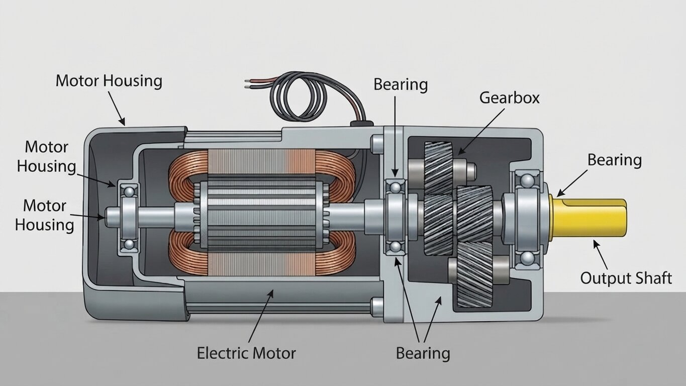 Structure of a mini gear motor