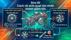 Sửa lỗi Cách vệ sinh quạt tản nhiệt motor giảm tốc