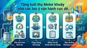 Tăng tuổi thọ Motor khuấy nhờ các lưu ý vận hành cực dễ.