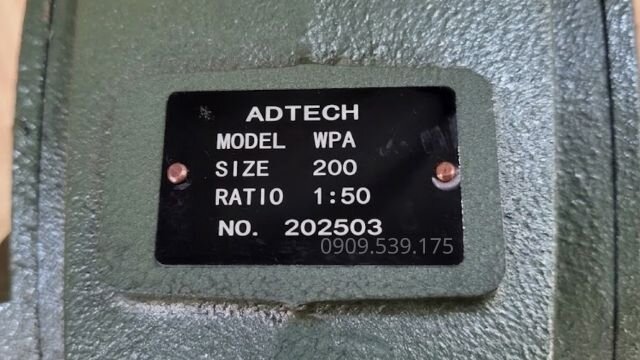 Tem hộp giảm tốc trục vít bánh vít WPA 200