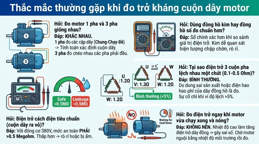 Thắc mắc thường gặp khi đo trở kháng cuộn dây motor