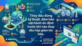 Thay dầu đúng kỹ thuật, đảm bảo vận hành ổn định trước khi nào thay dầu hộp giảm tốc tiếp.