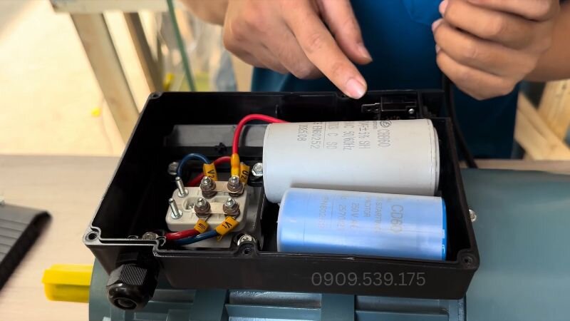 Thay tụ motor 1 pha giúp động cơ khởi động ổn định