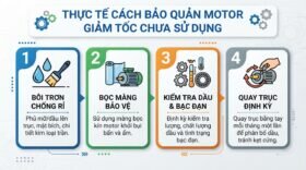 Thực tế cách bảo quản motor giảm tốc chưa sử dụng.