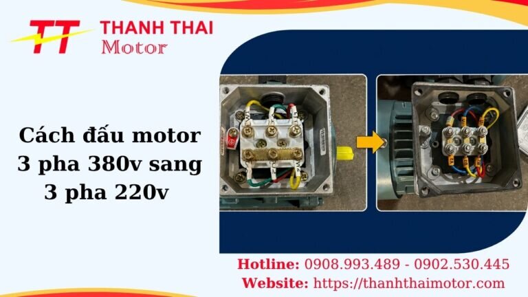 Hình thumb cách đấu motor 3 pha 380v sang 3 pha 220v