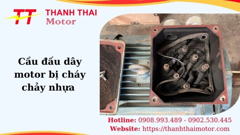 Hình thumb cách đấu dây motor bị cháy chảy nhựa