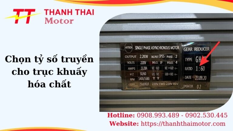 Thumb chọn tỷ số truyền cho trục khuấy hóa chất