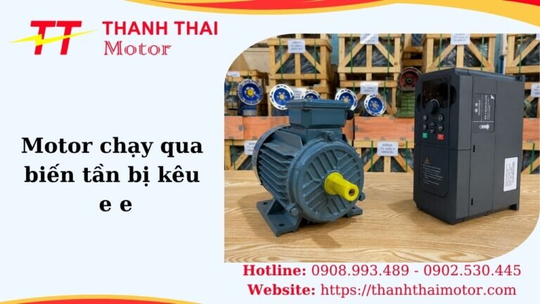 Hình thumb motor chạy qua biến tần bị kêu e e