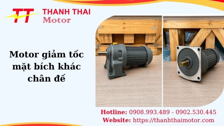 Hình thumb motor giảm tốc mặt bích khác chân đế