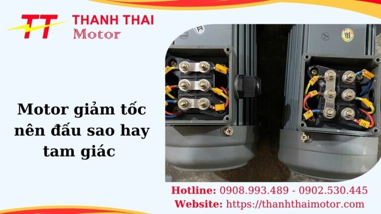 Hình thumb motor giảm tốc nên đấu sao hay tam giác