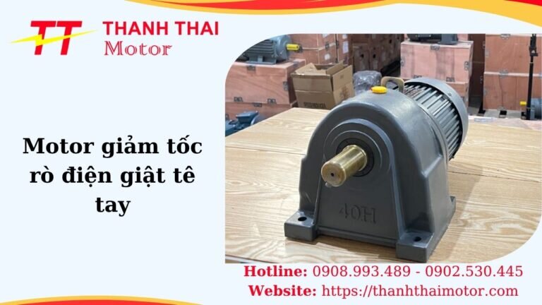 Hình thumb motor giảm tốc rò điện giật tê tay