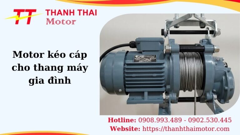 Thumb motor kéo cáp cho thang máy gia đình