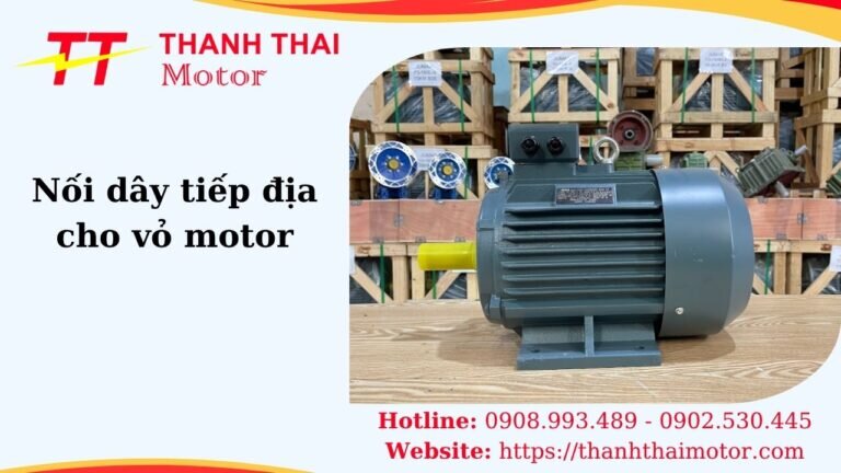 Hình thumb nối dây tiếp địa cho vỏ motor