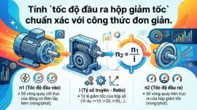 Tính `tốc độ đầu ra hộp giảm tốc` chuẩn xác với công thức đơn giản.