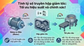 Tính tỷ số truyền hộp giảm tốc: Tối ưu hiệu suất và chính xác!