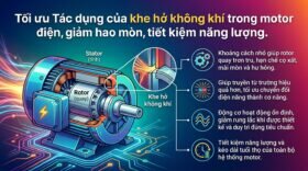Tối ưu Tác dụng của khe hở không khí trong motor điện, giảm hao mòn, tiết kiệm năng lượng.