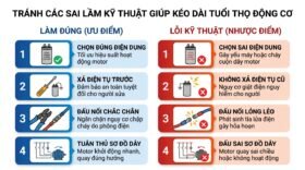 Tránh các sai lầm kỹ thuật giúp kéo dài tuổi thọ động cơ.