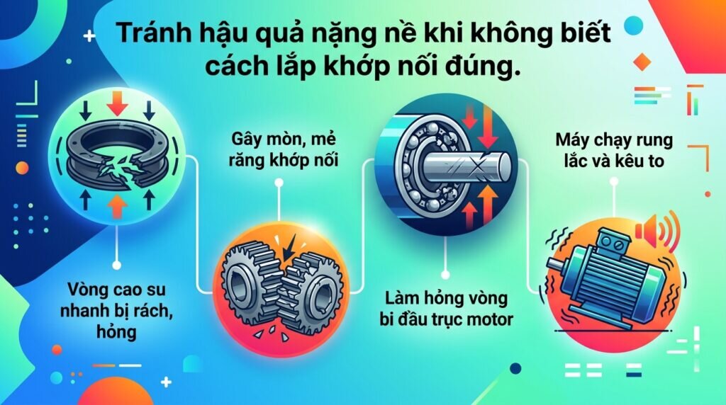 Tránh hậu quả nặng nề khi không biết cách lắp khớp nối đúng.