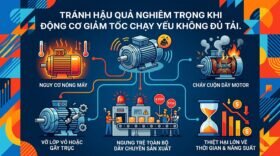 Tránh hậu quả nghiêm trọng khi động cơ giảm tốc chạy yếu không đủ tải.