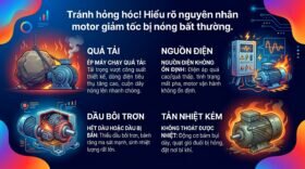 Tránh hỏng hóc! Hiểu rõ nguyên nhân motor giảm tốc bị nóng bất thường.