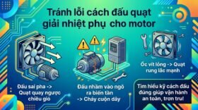 Tránh lỗi cách đấu quạt giải nhiệt phụ cho motor