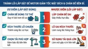 Tránh lỗi lắp đặt để motor giảm tốc mặt bích khác chân đế bền bỉ.