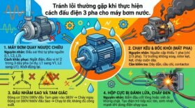 Tránh lỗi thường gặp khi thực hiện cách đấu điện 3 pha cho máy bơm nước.