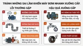 Tránh những sai lầm khiến máy bơm nhanh xuống cấp.