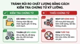Tránh rủi ro chất lượng bằng cách kiểm tra chứng từ kỹ lưỡng.
