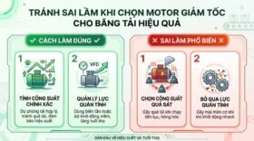 Tránh sai lầm khi chọn motor giảm tốc cho băng tải hiệu quả.