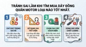 Tránh sai lầm khi tìm mua dây đồng quấn motor loại nào tốt nhất.