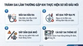 Tránh sai lầm thường gặp khi thực hiện sơ đồ đấu nối.