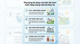 Ứng dụng đa dạng của biến tần bơm nước năng lượng mặt trời thực tế.