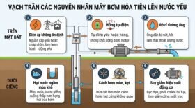Vạch trần các nguyên nhân máy bơm hỏa tiễn lên nước yếu.