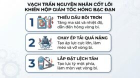 Vạch trần nguyên nhân cốt lõi khiến hộp giảm tốc hỏng bạc đạn.