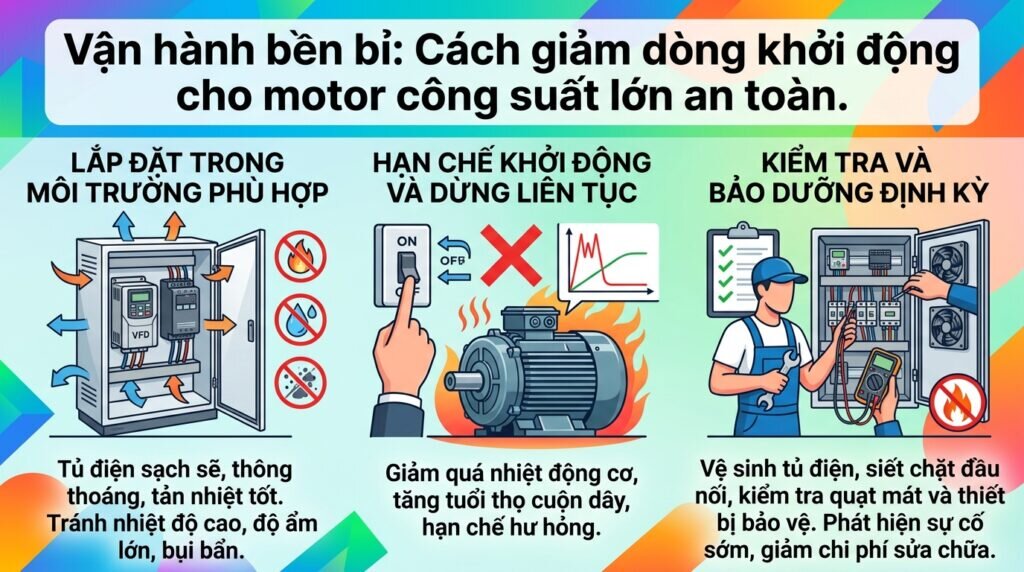 Vận hành bền bỉ: Cách giảm dòng khởi động cho motor công suất lớn an toàn.