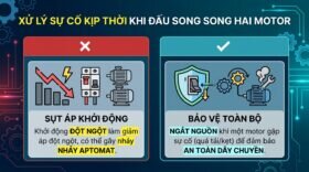 Xử lý sự cố kịp thời khi đấu song song hai motor.