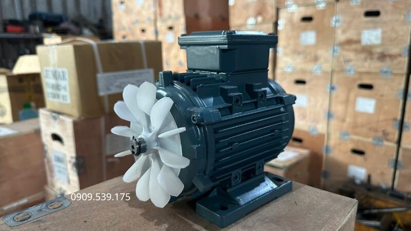 Tháo nắp chụp bảo vệ và cánh quạt cũ khỏi trục motor đúng kỹ thuật