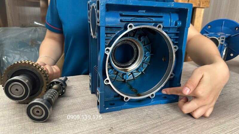 Kiểm tra tình trạng bánh vít và trục vít bên trong