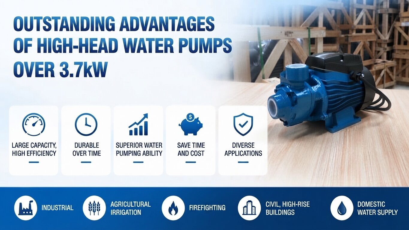 Advantages of high head water pump over 3.7kW